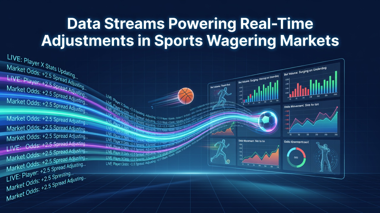 Real-time data streams feeding into sports betting platforms during live events