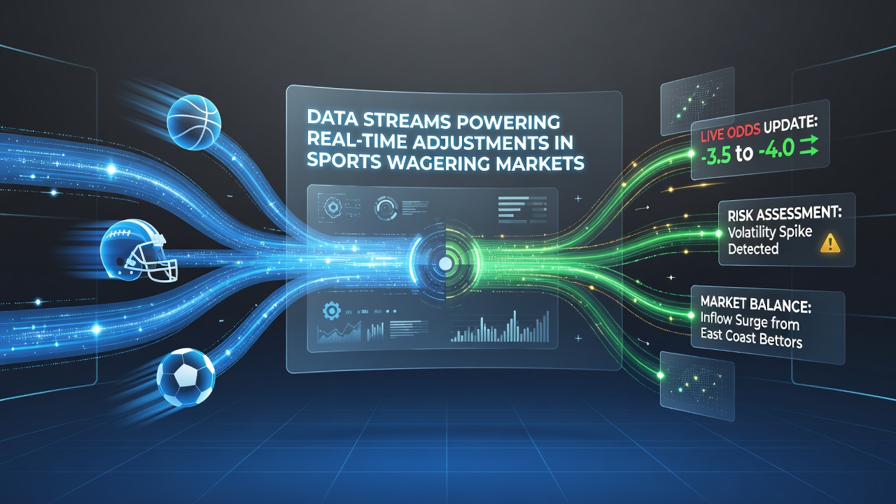Network visualization of live data streams adjusting sports wagering odds in real time