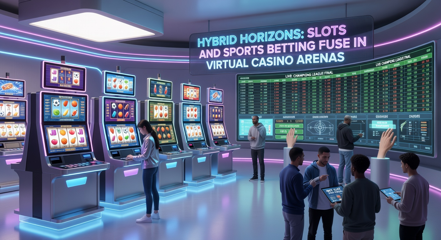 Dynamic screenshot of a hybrid platform interface displaying slot games merged with real-time sports betting odds and live event streams