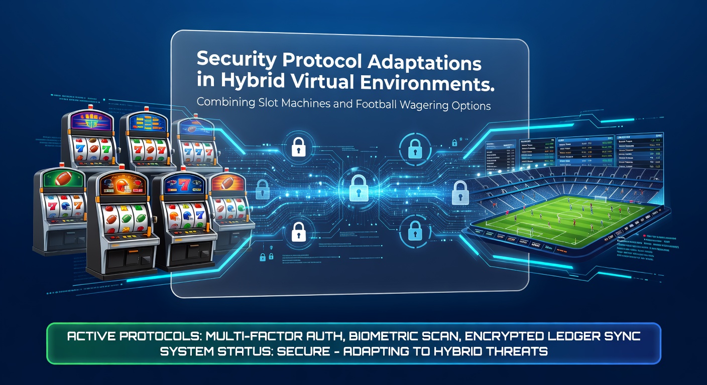 Security protocols visualized in hybrid virtual environments that combine slot machines with football wagering options