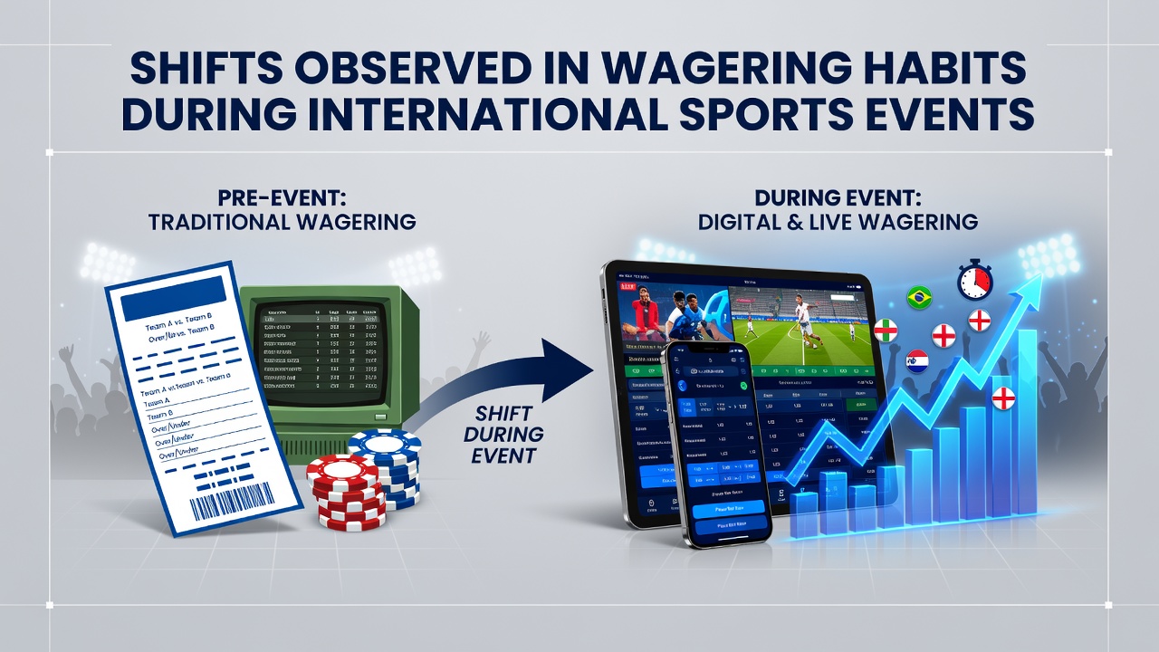 Infographic displaying rising mobile bet volumes across multiple continents during major tournaments
