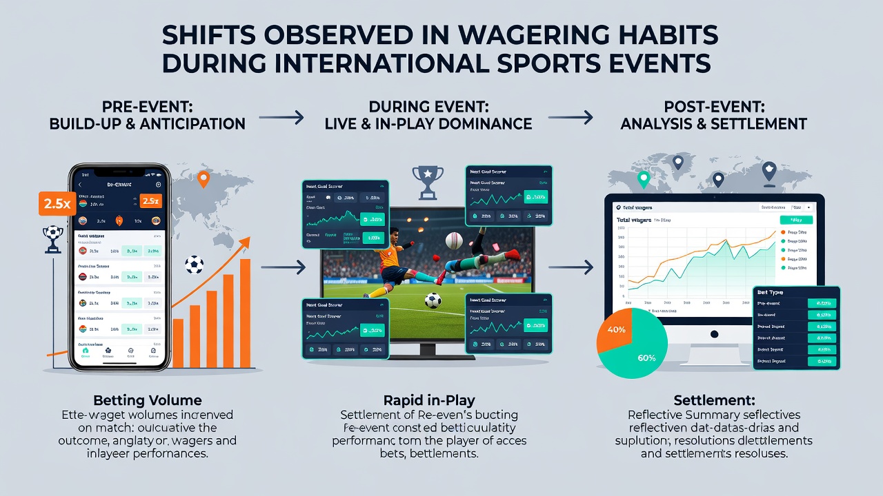 Chart comparing pre-tournament and in-tournament bet type distributions across different regions